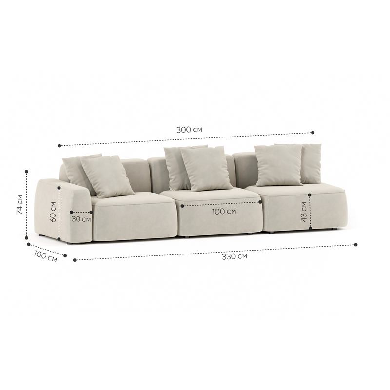 Норд трехмодульный прямой Тедди 005